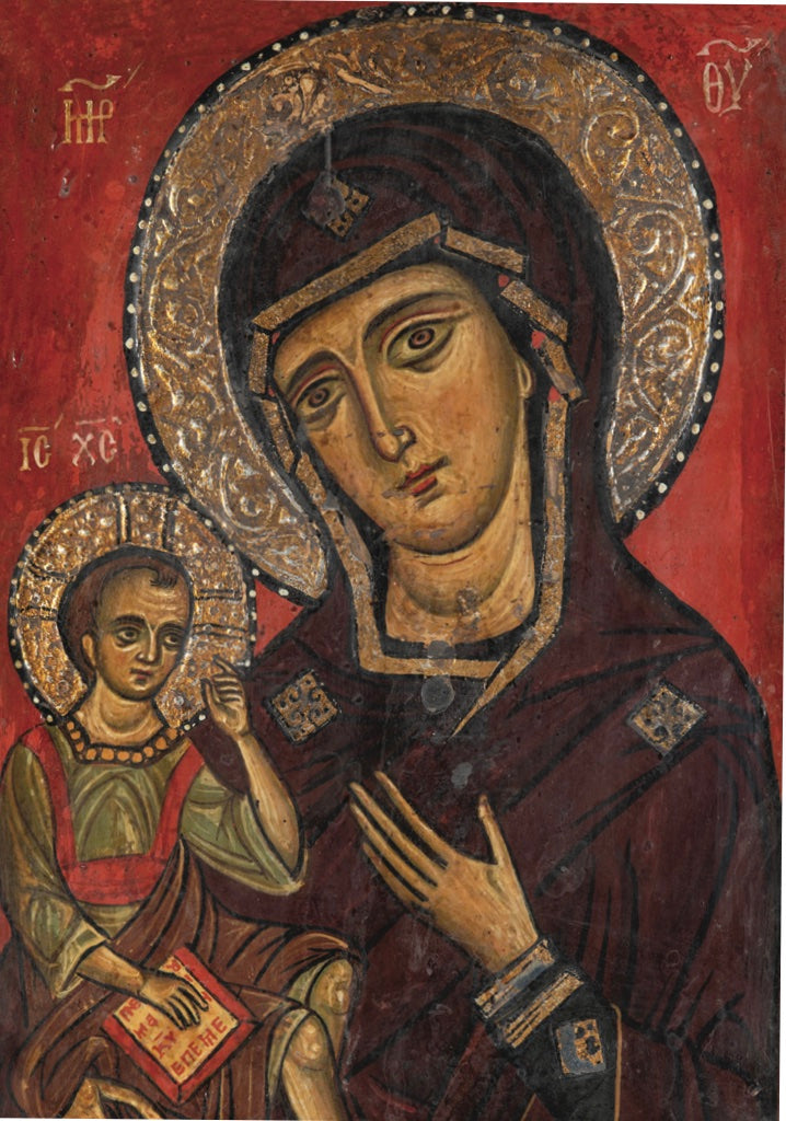 'The Virgin Hodegetria Dexiokratousa' greeting card