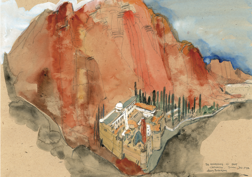 'The Monastery of Saint Catherine, Sinai' greeting card (pack of five)