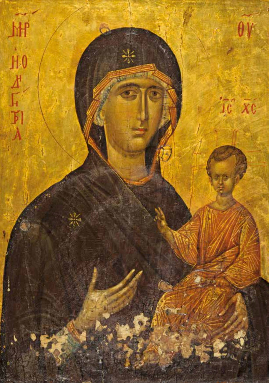 'Icon with the Virgin Hodegetria' greeting card